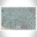 Irvine California Map Print Landscape Orientation in Afternoon Style With Shaded Background