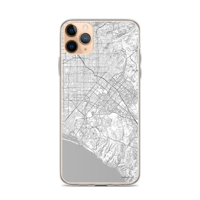 Custom iPhone 11 Pro Max Irvine California Map Phone Case in Classic