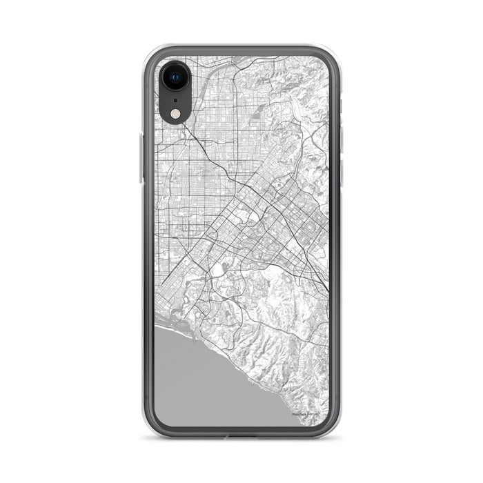 Custom iPhone XR Irvine California Map Phone Case in Classic