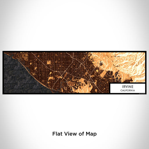 Flat View of Map Custom Irvine California Map Enamel Mug in Ember