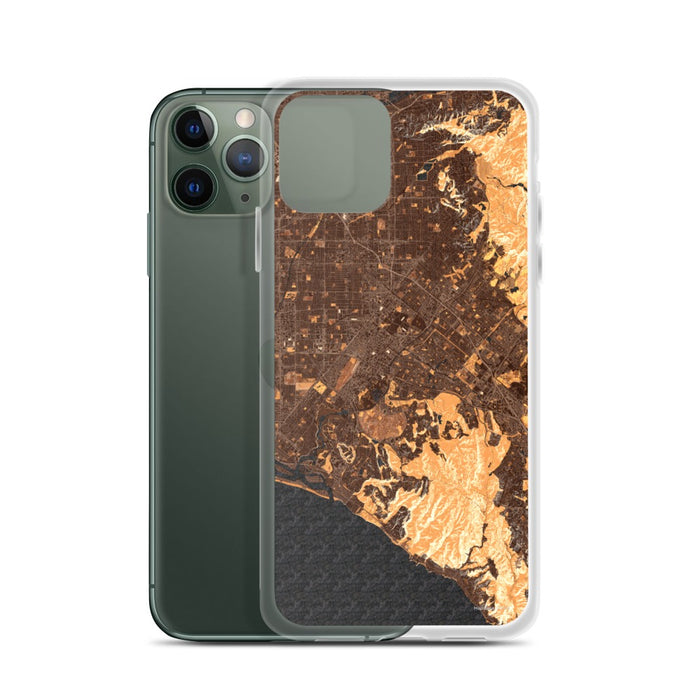 Custom Irvine California Map Phone Case in Ember