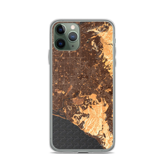 Custom iPhone 11 Pro Irvine California Map Phone Case in Ember