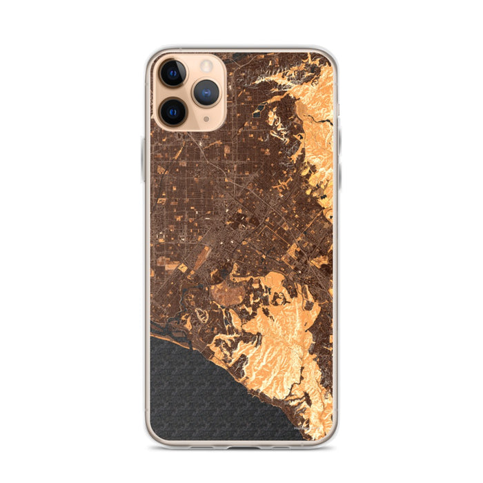 Custom iPhone 11 Pro Max Irvine California Map Phone Case in Ember