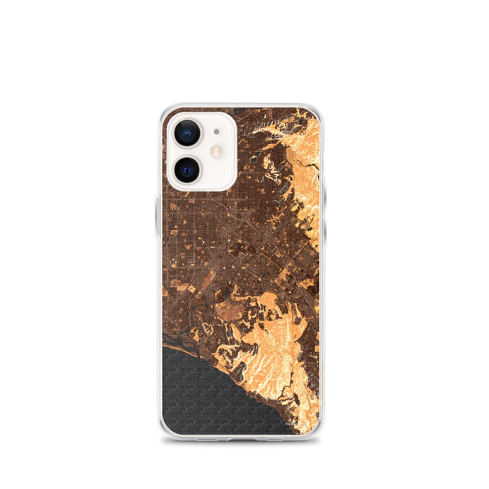 Custom iPhone 12 mini Irvine California Map Phone Case in Ember