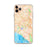 Custom iPhone 11 Pro Max Irvine California Map Phone Case in Watercolor