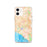 Custom iPhone 12 Irvine California Map Phone Case in Watercolor