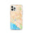 Custom iPhone 12 Pro Irvine California Map Phone Case in Watercolor