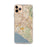 Custom iPhone 11 Pro Max Irvine California Map Phone Case in Woodblock