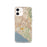 Custom iPhone 12 Irvine California Map Phone Case in Woodblock