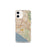 Custom iPhone 12 mini Irvine California Map Phone Case in Woodblock