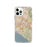 Custom iPhone 12 Pro Irvine California Map Phone Case in Woodblock