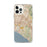Custom iPhone 12 Pro Max Irvine California Map Phone Case in Woodblock