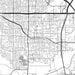 Irving Texas Map Print in Classic Style Zoomed In Close Up Showing Details