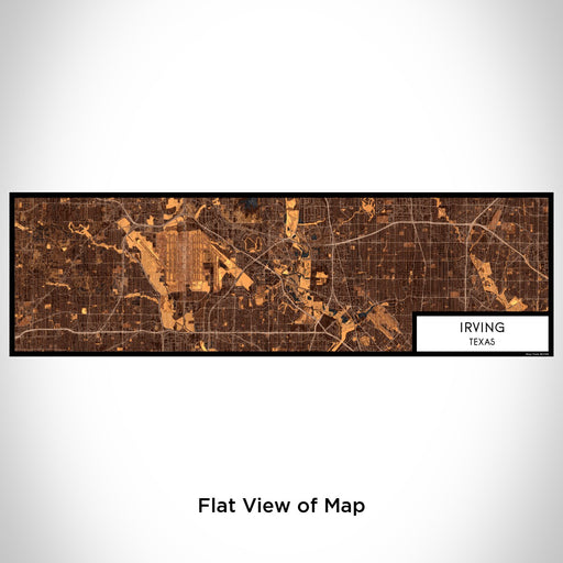 Flat View of Map Custom Irving Texas Map Enamel Mug in Ember