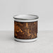 Front View Custom Irving Texas Map Enamel Mug in Ember