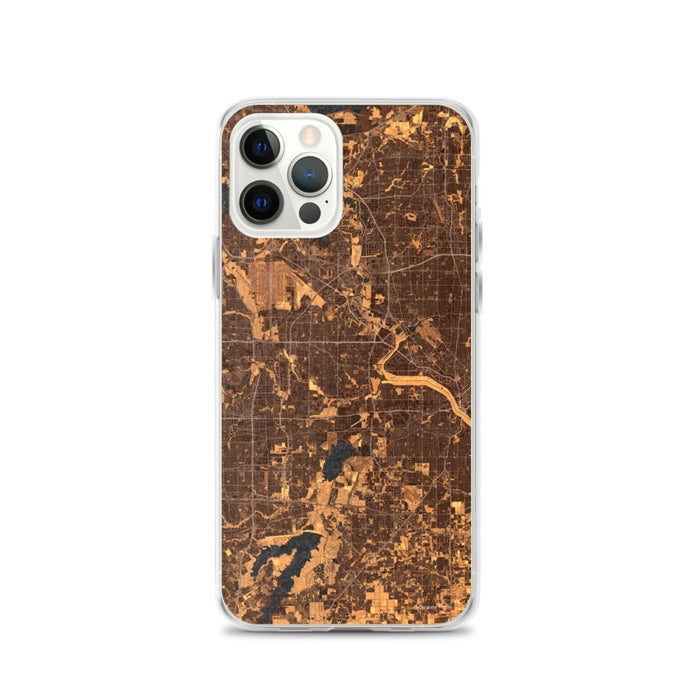 Custom Irving Texas Map iPhone 12 Pro Phone Case in Ember