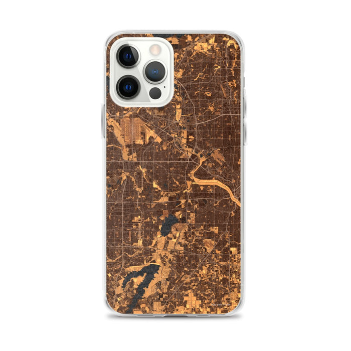 Custom Irving Texas Map iPhone 12 Pro Max Phone Case in Ember