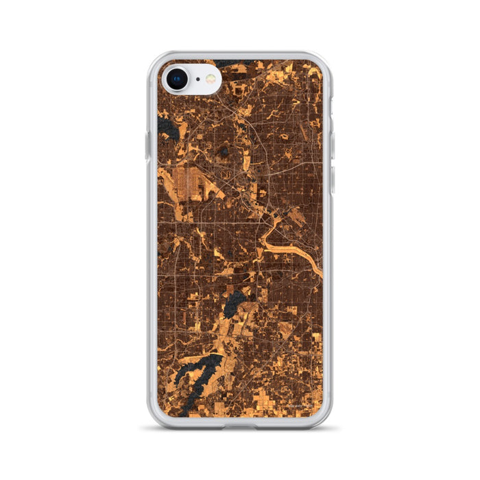 Custom Irving Texas Map iPhone SE Phone Case in Ember