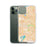 Custom Irving Texas Map Phone Case in Watercolor on Table with Laptop and Plant