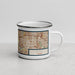 Right View Custom Irving Texas Map Enamel Mug in Woodblock