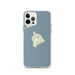 Custom Island of Hawai'i Hawaii Map iPhone 12 Pro Phone Case in Woodblock