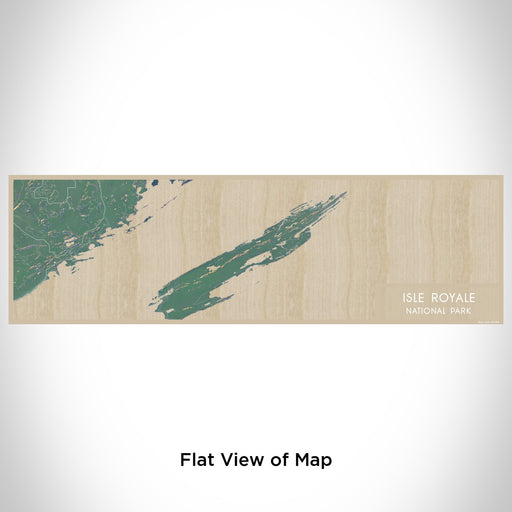 Flat View of Map Custom Isle Royale National Park Map Enamel Mug in Afternoon