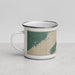 Left View Custom Isle Royale National Park Map Enamel Mug in Afternoon