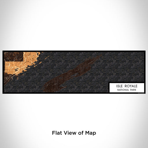 Flat View of Map Custom Isle Royale National Park Map Enamel Mug in Ember