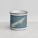 Front View Custom Isle Royale National Park Map Enamel Mug in Woodblock