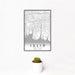12x18 Islip New York Map Print Portrait Orientation in Classic Style With Small Cactus Plant in White Planter