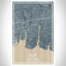 Islip New York Map Print Portrait Orientation in Afternoon Style With Shaded Background