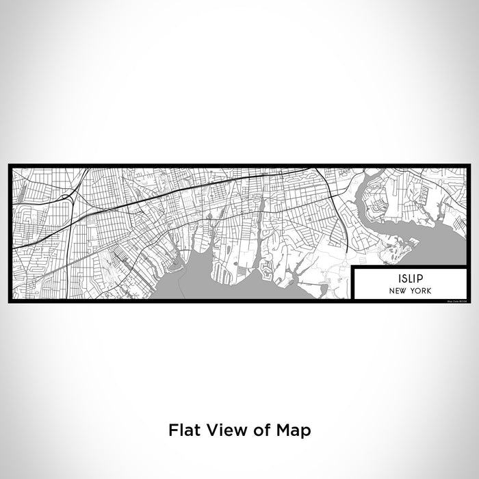 Flat View of Map Custom Islip New York Map Enamel Mug in Classic