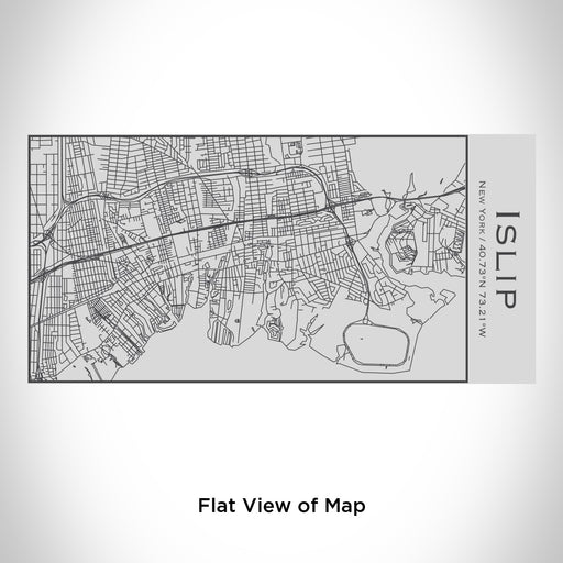 Rendered View of Islip New York Map Engraving on 17oz Stainless Steel Insulated Cola Bottle