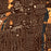 Islip New York Map Print in Ember Style Zoomed In Close Up Showing Details