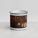 Front View Custom Islip New York Map Enamel Mug in Ember