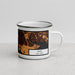 Right View Custom Islip New York Map Enamel Mug in Ember