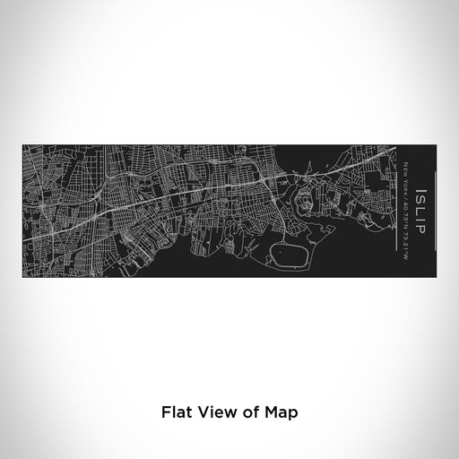 Rendered View of Islip New York Map Engraving on 10oz Stainless Steel Insulated Cup with Sliding Lid in Black