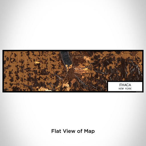 Flat View of Map Custom Ithaca New York Map Enamel Mug in Ember