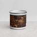 Front View Custom Ithaca New York Map Enamel Mug in Ember