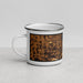 Left View Custom Ithaca New York Map Enamel Mug in Ember