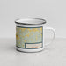 Right View Custom Ithaca New York Map Enamel Mug in Woodblock
