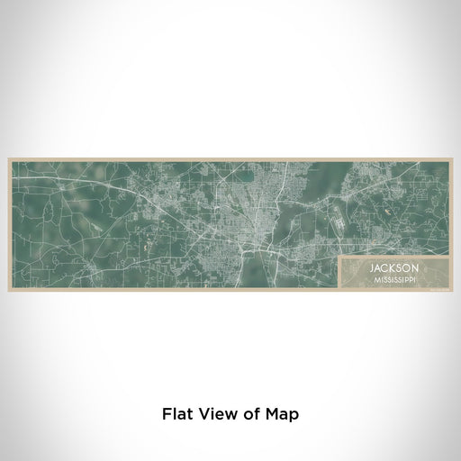 Flat View of Map Custom Jackson Mississippi Map Enamel Mug in Afternoon