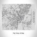 Rendered View of Jackson Mississippi Map Engraving on 20oz Stainless Steel Insulated Bottle with Bamboo Top