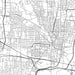 Jackson Mississippi Map Print in Classic Style Zoomed In Close Up Showing Details
