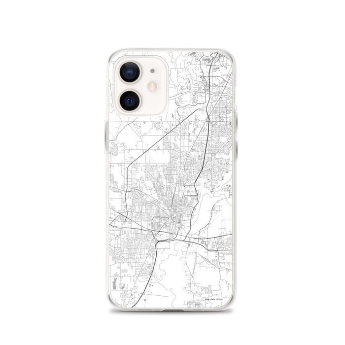 Custom Jackson Mississippi Map iPhone 12 Phone Case in Classic