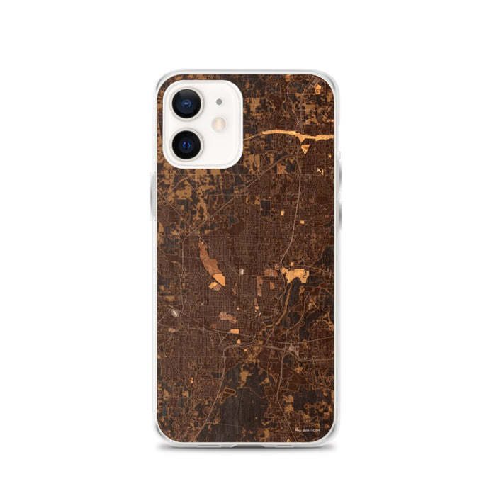 Custom Jackson Mississippi Map iPhone 12 Phone Case in Ember
