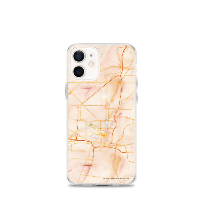 Custom Jackson Mississippi Map iPhone 12 mini Phone Case in Watercolor