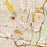Jackson Mississippi Map Print in Woodblock Style Zoomed In Close Up Showing Details