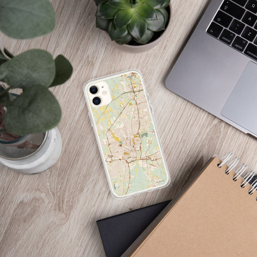 Custom Jackson Mississippi Map Phone Case in Woodblock