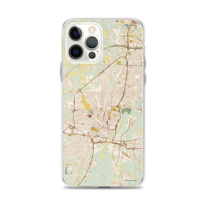 Custom Jackson Mississippi Map iPhone 12 Pro Max Phone Case in Woodblock